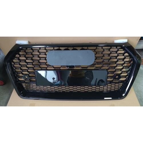 For RSQ5 Style Front Sports Hexagonal Mesh Honeycomb Cover Black Grill for Audi Q5/SQ5 2018 2019 Auto Parts