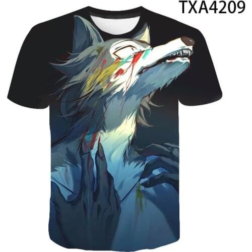 3D Print Japanese Cartoon Manga Beastars T Shirt Men Women Children Summer Casual Short Sleeve Wolf Rabbit Tops Cool Tees