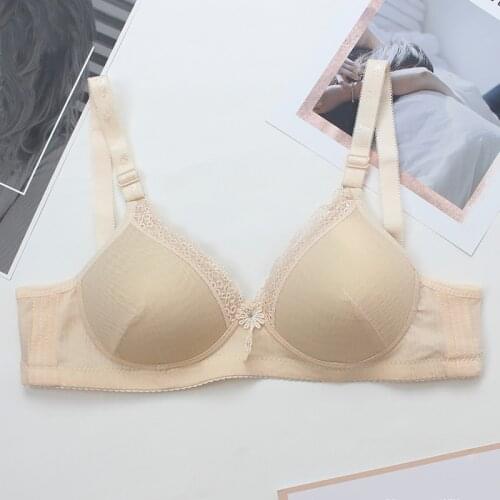 Cotton Adjustable Bra Gathered With Bra Strap Design Sexy Underwear Ladies Bra Women 3/4 Cup Padded Lace Bra Hot Sale Daily