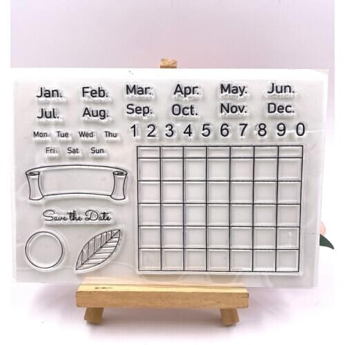KLJUYP Calendar Clear Stamps Scrapbook Paper Craft Clear stamp scrapbooking