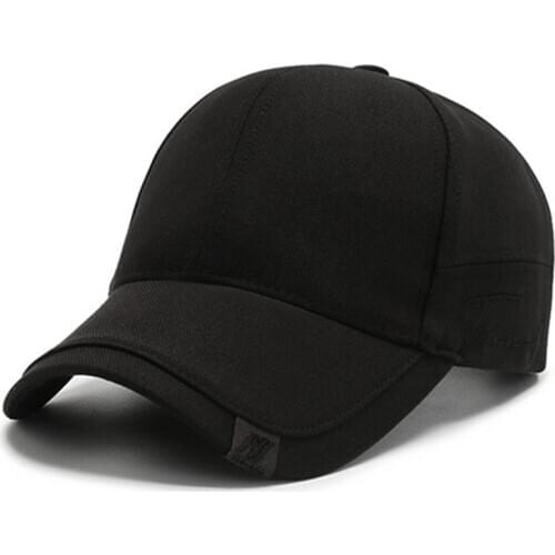Snapback Cap Cotton Baseball Caps For Men Adjustable Size 2021 New Spring ins Trend Casual Sports Hat Tongue Cap Bone Black Cap