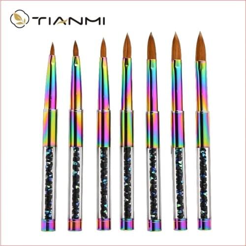 Kolinsky Sable Acrylic Nail Brush Nail Extension UV Gel Builder Tools Professional DIY Carving Nails Art Pen Tool Acrylic Powder