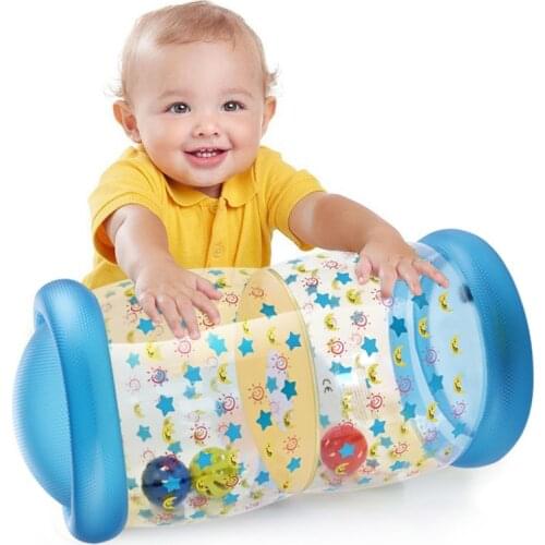 Inflatable Crawling Roller Baby Toys With Rattle Balls Early Development Baby Rattle Toys PVC Montessori Rattle Toys For Babies