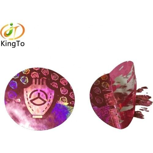 Custom tamper evident hologram 3D adhesive sticker