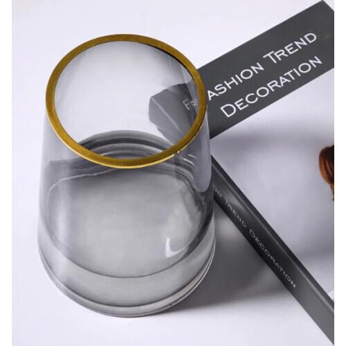 Tabletop Vase for Home Decoration Plastic Europe Nordic Design Vase for Flower Glass Arts Living Room Decoration Flower Vase