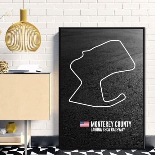 MT2985 F1 Circuits Black Track Car Posters Poster Painting Art Poster Print Canvas Home Decor Picture Wall Print