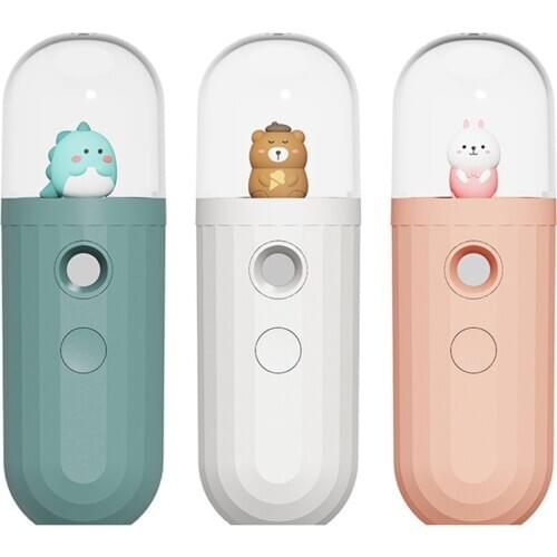 Cartoon Mini Nano Facial Sprayer Water Steaming Humidifier Moisturizing Vaporizer nebulizer Mist Sprayer For Face Hydrating
