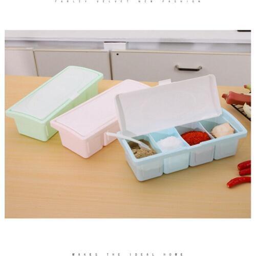 Seasoning Rack Spice Pots Box Storage Container Condiment Jar Kitchen Tool Home Garden Decorative Supplies Tool Drop Shipping