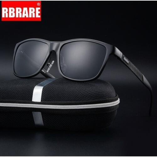 RBRARE Polarized Sunglasses Men Aluminum-Magnesium Alloy Brand Designer Sun Glasses Classic Retro Square Outdoor Male Glasses