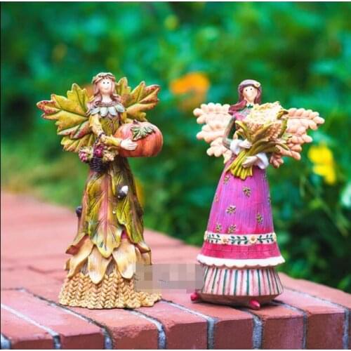 Harvest Festival Angel resin figure craft ornaments garden garden ornaments garden decoration American country zakka