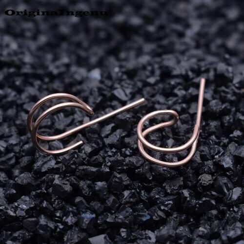 925 Silver Earrings Gold Filled Jewelry Handmade Oorbellen Minimalist Stud Earrings Pendientes Boho Earrings For Women