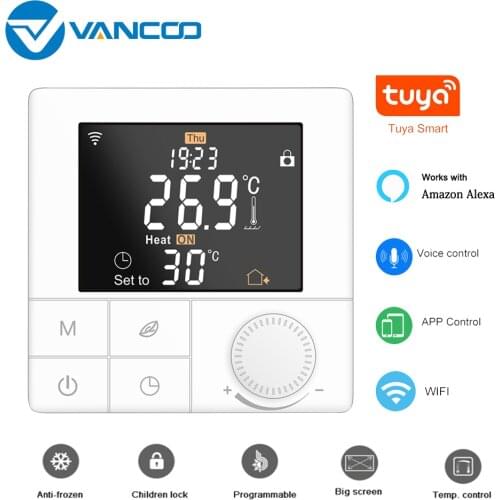 Tuya WIFI Digital Weekly Program Thermostat APP Temperature Control 220V Voice Alexa Smart Underfloor Heating Thermoregulator