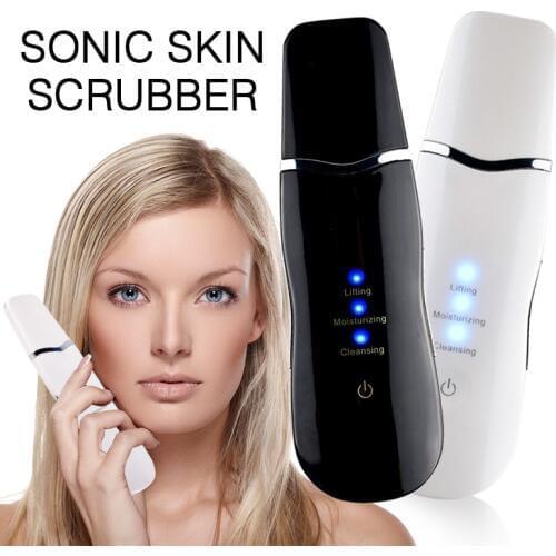 Ultrasonic Facial Skin Scrubber Peeling Shovel Facial Pores Deep Cleansing Spatula Blackhead Remover Rechargable Beauty Machine
