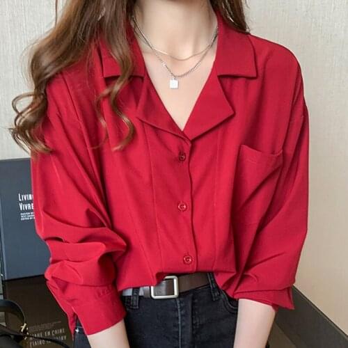 Blouse Women 2021 Women Blouses V-neck Office Blouse For Women Long Sleeve Women Shirts Tops Chiffon Blouse Shirt Blusas D399