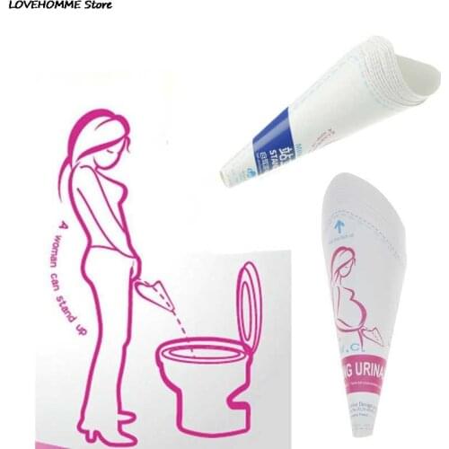 10pc/lot Disposable Paper Urinal Woman Urination Device Stand Up Pee For Camping Travel Portable Female Outdoor Toilet Tool