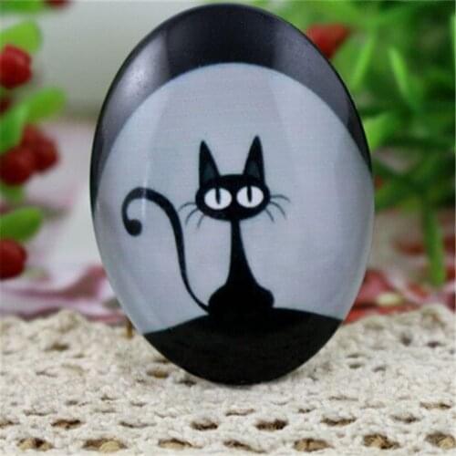 2pcs 30x40mm Handmade Photo Glass Cabochons