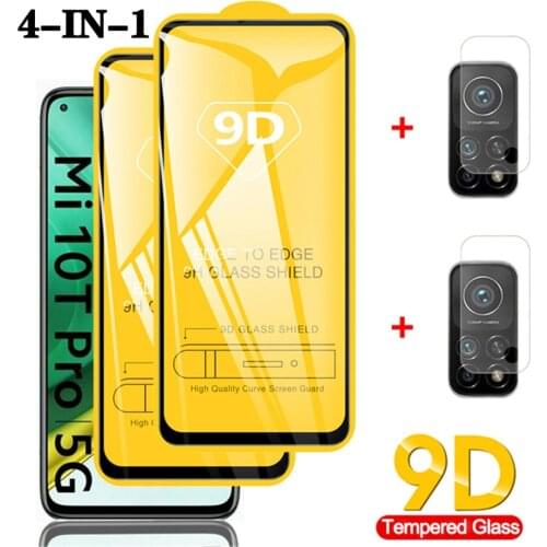 4-in-1, 9d tempered glass for mi10t pro glass mi-10t lite xiaomi 10t pro camera protection xiaomi mi 10 t pro screen protector