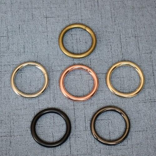 50 Pcs/Lot 25mm Alloy O Ring Unwelded Key Ring Belt Strap Dog Chain Buckle Clip Trigger Bag Buckle Metal Accessories