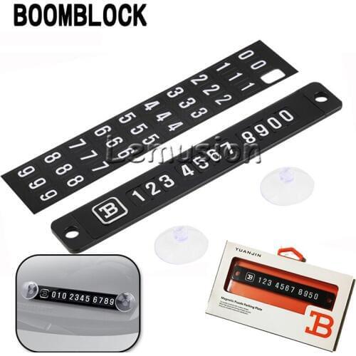 BOOMBLOCK Parking Card Stickers on Cars for Toyota Corolla Avensis Auris RAV4 Yaris Hilux Prius Verso Buick Lada VW Accessories