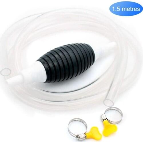 Automobile Manual Gasoline Squeeze Oil Absorber Tailorable Tubing Double Check Valve Deflector Oil Suction Pipe