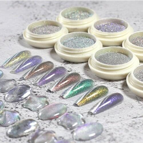 Nail Glitter Pigment-Decorations Polish Sand-Powders Magnetic Super-Shiny 9D Quicksand Gold Laser Chrome-Mirror Nail Decorations