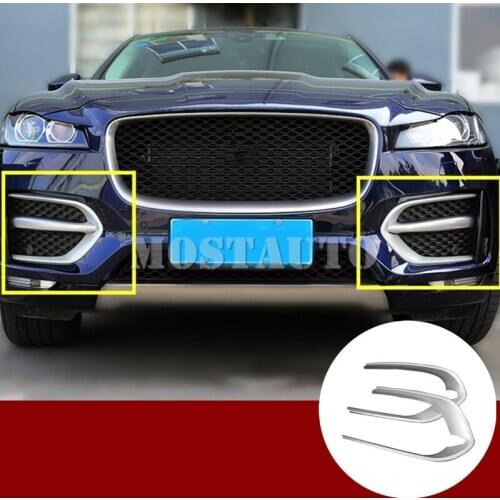 For Jaguar F-Pace X761 R-Sport ABS Front Fog Light Lamp Cover Trim 2016-2019 2pcs Car Accessories Interior Car Decor Car Trim