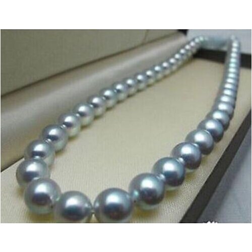 Elegant 10-11 mm south sea grey pearl necklace