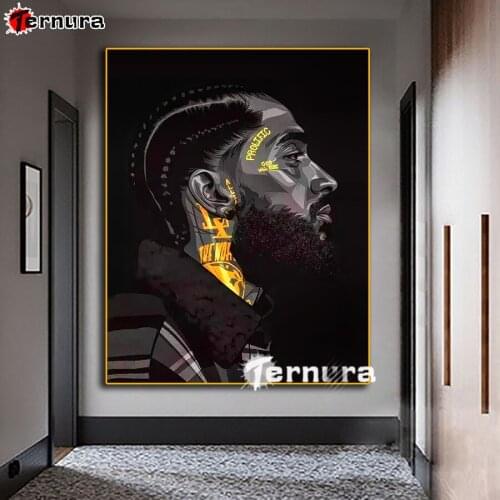 Hip-hop style man pictures diamond painting Metal Tattoos full Square diamond mosaic art embroidery icons new hot modern decor