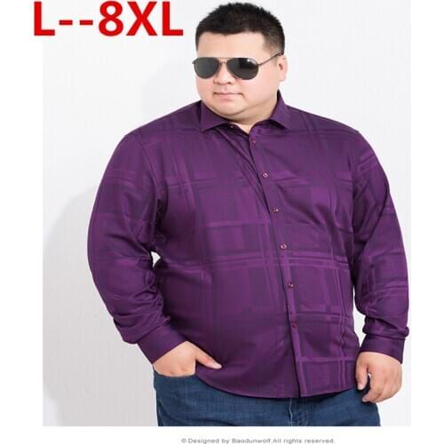 Plaid 5X 8XL New 6XL Autumn Flannel Red Checkered Shirt Men Long Sleeve Chemise Homme Cotton Male Check Shirts