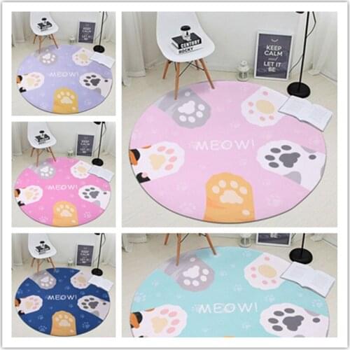 Round Printed Carpet Kids Room Doormats Big Area Carpets For Living Room Rugs Bathroom Mats Kitchen Tapete Floor Rug Non-Slip