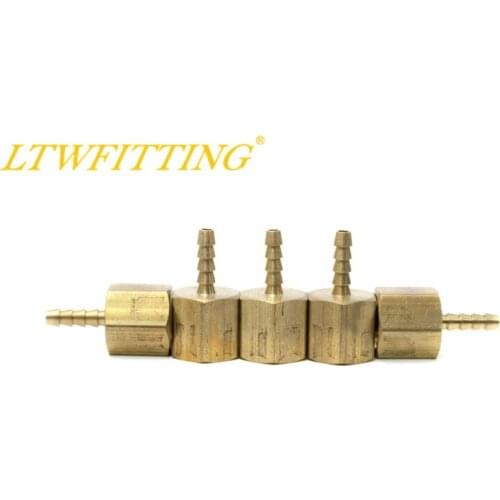 LTWFITTING Brass Barb Fitting Coupler 1/8" Hose ID x 1/4" Female NPT Fuel Gas