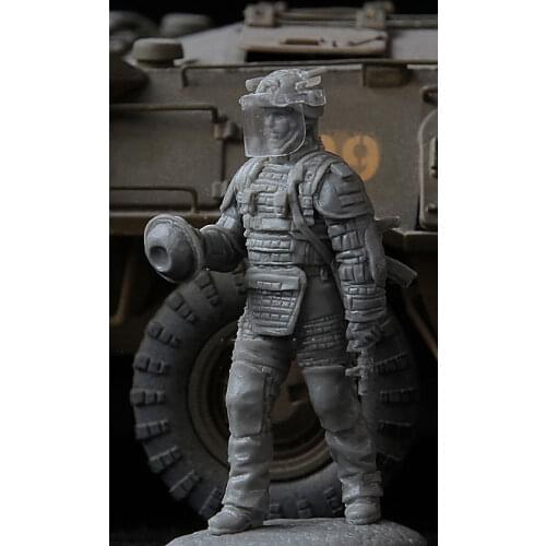 1:35 scale die-cast resin war scene model 5 Russian modern special forces taxi with mask 1639