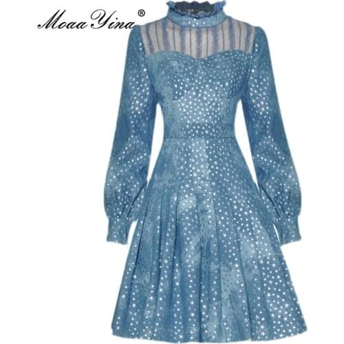 MoaaYina Fashion Denim Dresses