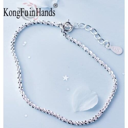 Fashion S925 Silver Bracelet 2021 New Korean Woman Party Temperament Sweet Simple Jewelry Daily Accessories Female Birthday Gift