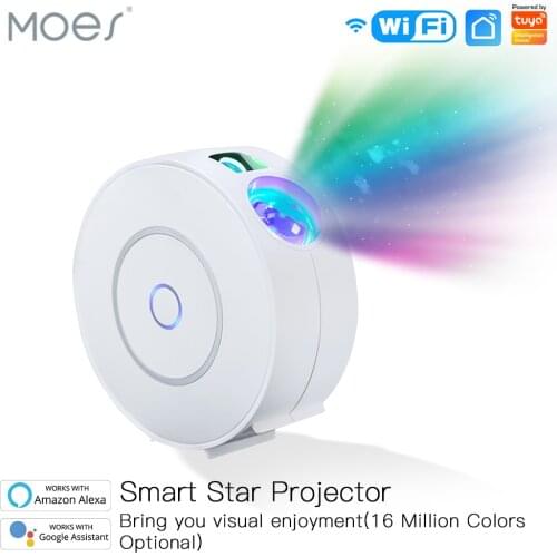 Moes Tuya WiFi Smart Star Projector Galaxy for Holiday Party APP Control Smart Home Nebula Projector works for Google Home Alexa