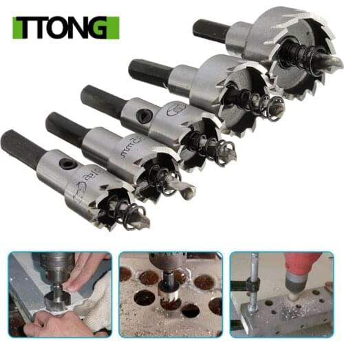 5 Pcs Carbide Tip HSS Drill Bit Saw Set Metal Wood Drilling Hole Cut Tool for Installing Locks 16/18.5/20/25/30mm hand tool sets