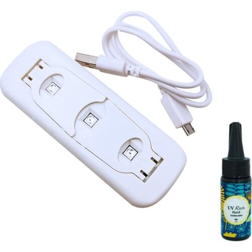 UV Resin and UV Lamp Kit DIY Fast Curing UV Clear Hard Resin for Making Jewelry Handicrafts Epoxy Resin d88