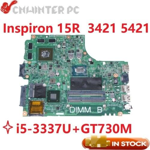 NOKOTION DNE40-CR MB 5J8Y4 CN-01FK62 01FK62 For Dell inspiron 3421 5421 Laptop Motherboard I5-3337U CPU GT730M Video card