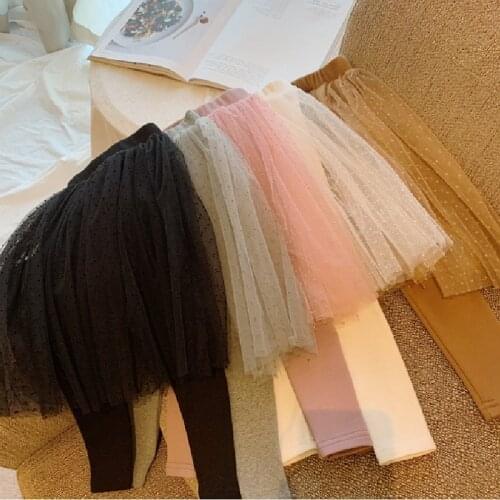 2021 Spring New Arrial Girls Fashion Princess Leggings with Skirts Kids Pants with Skirts Girls Pants