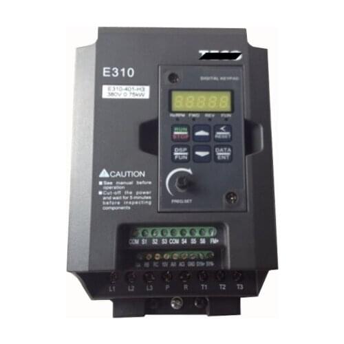 New Inverter VFD Frequency AC Drive E310-401-H3 3 Phase 400V 2.3A 0.75KW 1HP