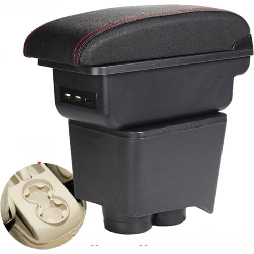 For Volkswagen Polo Armrest For VW Polo 9N 3 Car Armrest box 2002-2009 Retrofit parts Storage box car Interior accessories USB