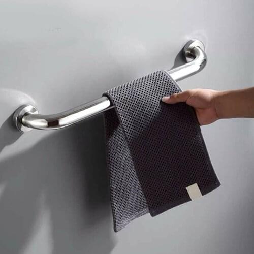 1pc Stainless Steel Handrails Bathroom Tub Toilet Handrail Grab Bar Shower Safety Support Handle Towel Rack