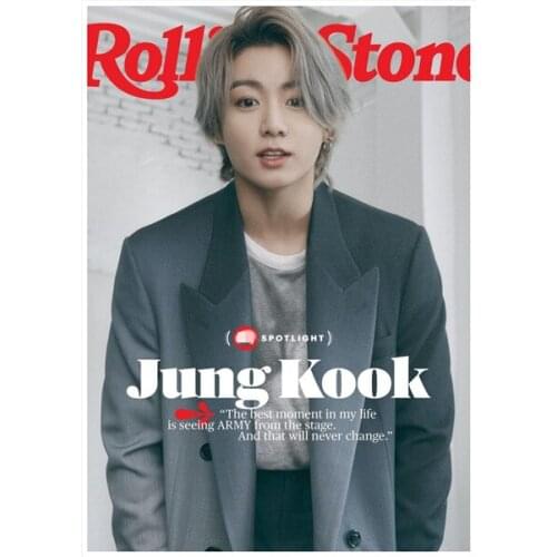 KPOP Bangtan Boys Poster Rolling Stone Posters Sticker Wall Desk Stickers JIMIN JIN SUGA J-HOPE Fans Collection