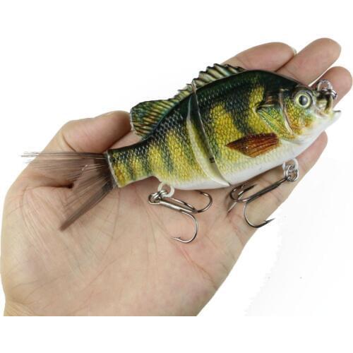 2 Segments Jointed Fishing Lure 13cm 42.7g Rattle Bluegill Glider Swimbait Crankbait Bass Pike Fish Lure Sea Fishing Bait