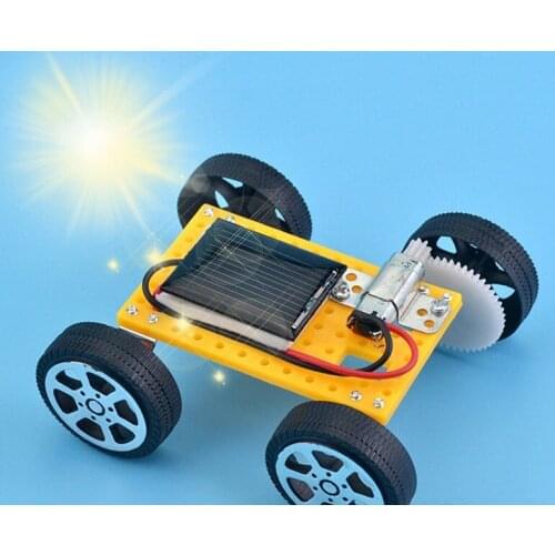 Solar Powered Toy Car Mini Solar Power Toy DIY Assembled Energy Powered Car Kit Children STEM Educational Toys Kids Novelty Gift