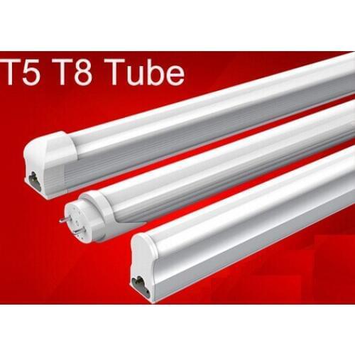 50pcs T5/T8 LED Tube Light Integrated Separated for Home Project Lighting 300/600/900/1200mm 110v 220V with cover easy install