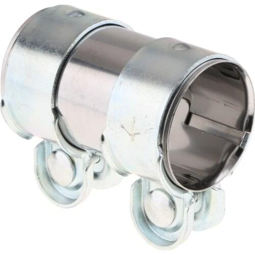 Universal 2" Stainless Steel Clamp Car Exhaust Pipe Clip Tail Throat Hoop Car Exhaust Pipe Cover