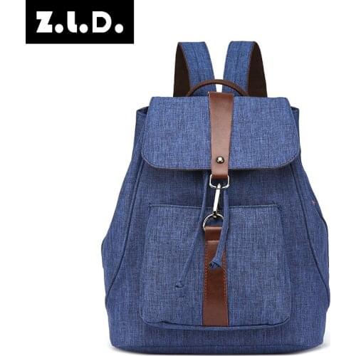Z.L.D. Womens Casual Backpack Large Capacity Vintage Canvas Bag Simple Student Backpack Laptop Bag Short-distance Travel Bags