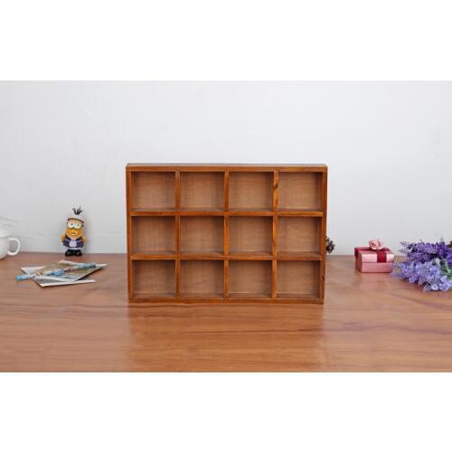 1PC Multifunctional Retro Wooden Storage Box Creative Desktop Wood Box Organizer Jewelry Toys Potted Plants Container EJL 0904