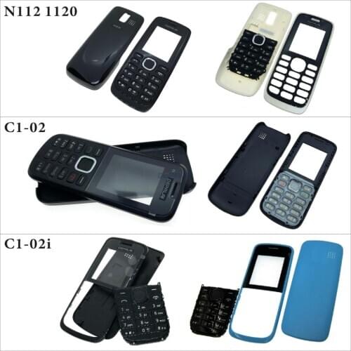 New Full Complete Mobile Phone Housing Cover Case English Keypad For Nokia 112 N112 1120 C1-02 C1-02i